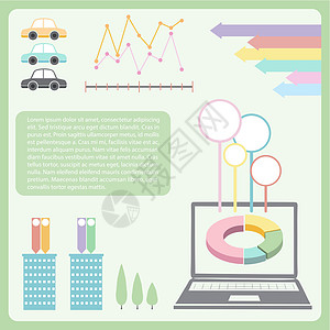 显示技术的信息图表圆周电脑界面图形化馅饼笔记本圆圈建筑数据知识图片