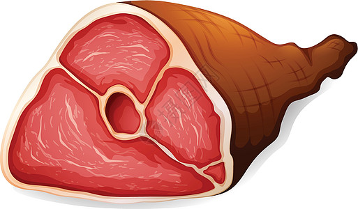 火腿白色食物烹饪绘画猪肉烧烤牛肉美食长腿早餐图片