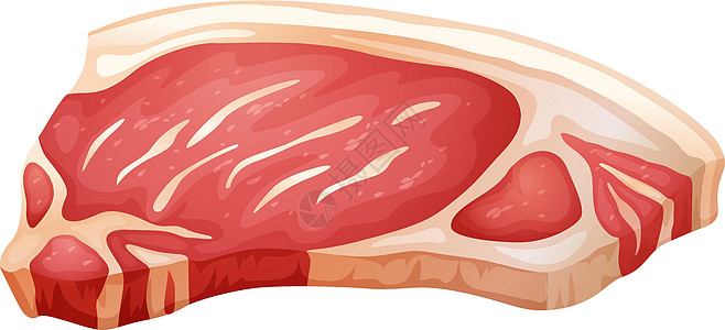 猪排羊肉卡通片绘画牛扒白色猪肉烹饪红肉美食牛肉图片