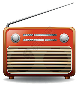 无线电广播电台体积娱乐卡通片橙子物品扬声器信号播送音乐频率图片