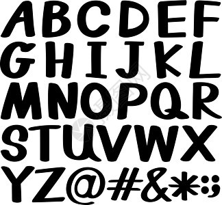 黑色科罗拉多字母表中的字母墨水字体样式意义学校脚本插图绘画漫画英语图片