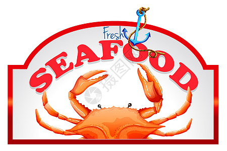 海食海洋热带材料服务螃蟹横幅卡通片海鲜绘画异国图片