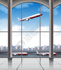 机场飞机卡通片天空旅游引擎城市车辆航空公司旅行运输图片