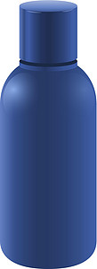 有小海湾的蓝色瓶化学品贮存瓶子店铺绘画玻璃牛奶墨水饮料白色图片