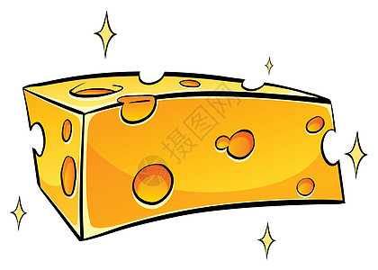一片美味的奶酪绘画三角形白色餐厅矿物质菜单黄色维生素奶制品营养图片