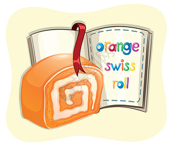 橙色瑞士卷和嘘声图片