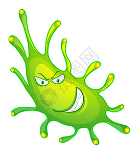 绿色细菌与怪物脸图片