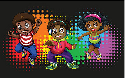 非洲裔美国儿童跳舞图片