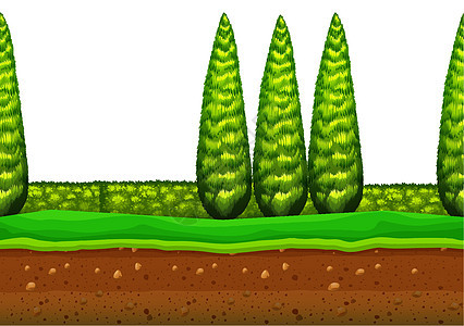 无缝背景与 par 中的树木图片