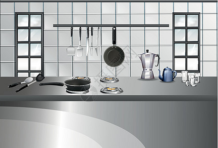 现代风格的厨房和器物图片