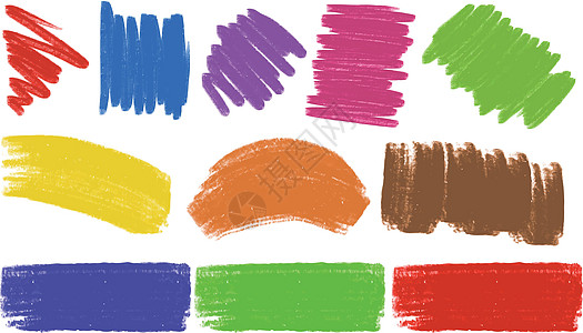 许多颜色的画笔描边图片