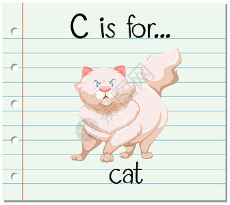 抽认卡字母 C 代表 ca生物写作闪光字体宠物教育纸板动物拼写艺术图片