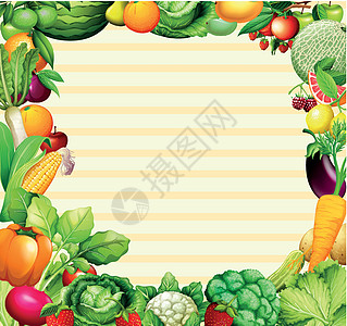 框架设计与蔬菜和水果图片