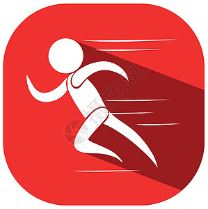 运动员奔跑的运动图标图片