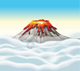 在 sk 的火山峰图片