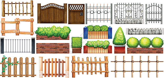 栅栏和墙的不同设计图片