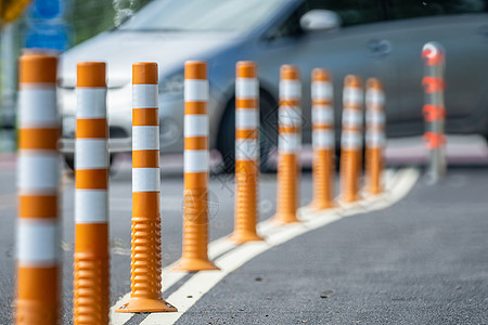 机动车道的交通布料安全路障车道障碍速度锥体橙子道路警告沥青图片