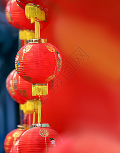 中国新年灯笼在中国华镇文化庆典团体游客传统吸引力红灯笼节日旅行图片
