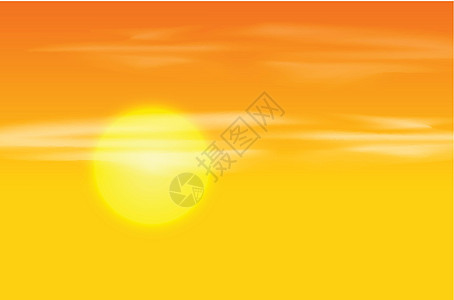 黄橙夕阳背景图片
