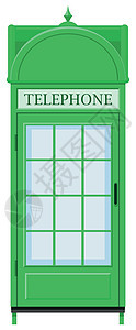 电话亭经典设计在绿色colo图片