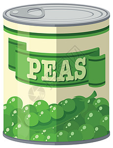 铝罐中的青豆艺术绿色绘画产品烹饪夹子食物小路包装杂货店图片