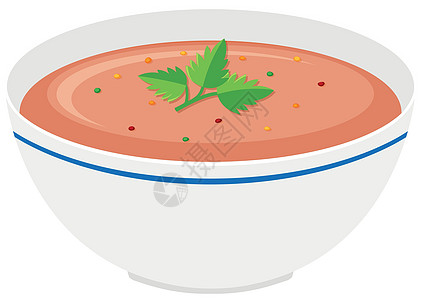 弓番茄汤食物艺术插图晚餐早餐服务美食盘子剪裁小路图片