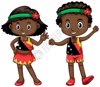 来自巴布亚新几内亚的男孩和女孩图片