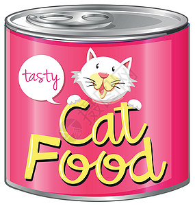 带粉色标签的猫粮图片