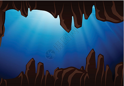水下洞穴场景图片