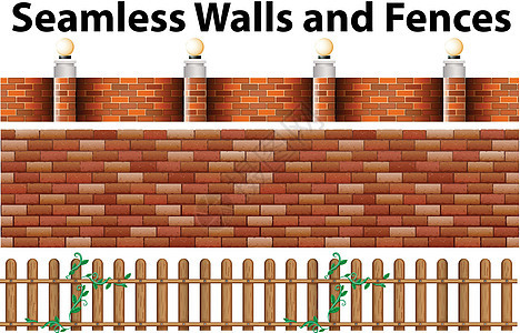 无缝墙和围栏设计背景图片