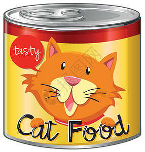 黄色标签铝罐猫粮图片