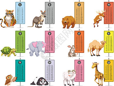 野生动物和时间表模板图片