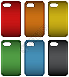六种不同颜色的电话案件背景图片