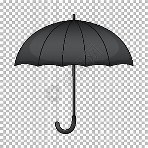 没有图形 o 的黑色雨伞图片