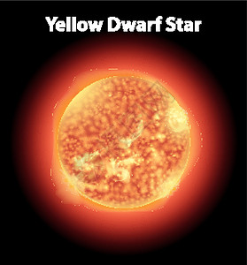 黑暗空间中的黄矮星图片