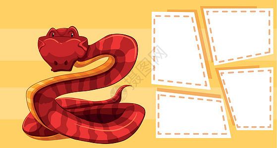 黄色模板上的蛇背景图片