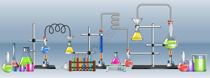 有许多设备的科学实验室团体生物学试管学习液体教育实验化学烧杯生活图片