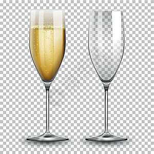 一套香槟杯白色插图红色收藏绘画剪贴玻璃酒精酒杯艺术图片