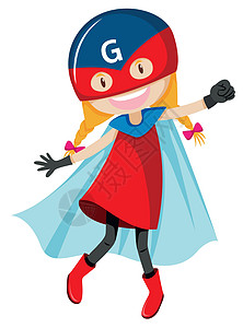 女性超级英雄角色夹子义警卡通片姿势戏服插图艺术品主角白色女士图片
