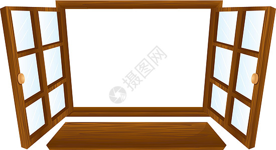 打开窗口家庭长方形正方形粮食建筑卡通片窗户材料玻璃边界图片