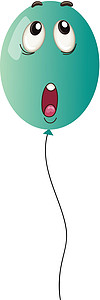 气球喜悦玩具空气惊喜眼睛姿势绿色派对庆典氦气图片