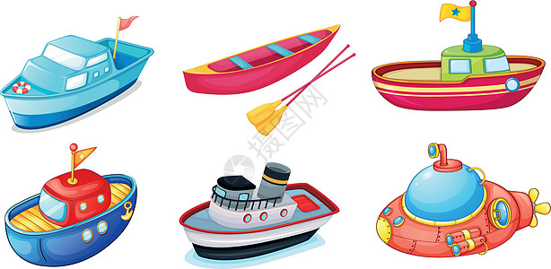 各种船独木舟游戏卡通片工艺草图潜艇船舶星星塑料玻璃图片