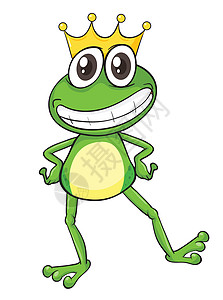 a青蛙喜悦牙齿红色野生动物舌头黄色国王微笑两栖眼睛图片
