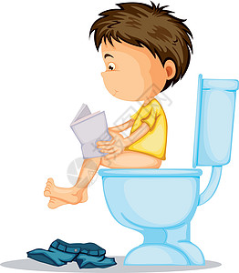 坐在商品上的男孩男人男性卡通片洗手间晚菜火车孩子男生草图文档图片
