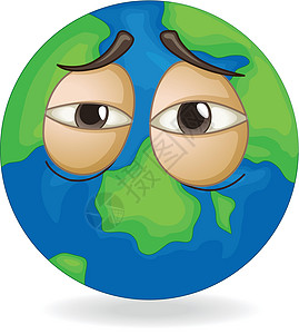 地球地球困脸绿色艺术品情感热情艺术眼睛世界土地行星卡通片图片