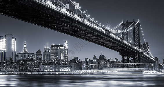 曼哈顿天线和曼哈顿夜桥日落建筑学景观建筑天空市中心旅游摩天大楼运输城市图片