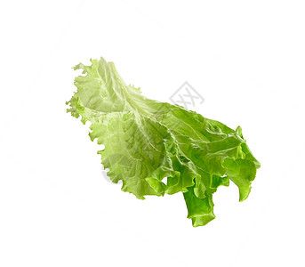 在白色背景 健康食物上隔离的绿生菜叶叶子饮食沙拉农场营养蔬菜绿色植物图片