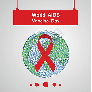 世界艾滋病疫苗日背景插图红色丝带医疗海报药物墙纸疾病疫苗国际背景图片