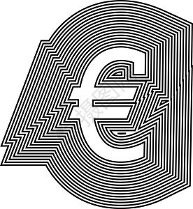 欧元符号线标志图标设计标点符号三角形菱形推广字体积木艺术品剪贴簿货币同种型图片