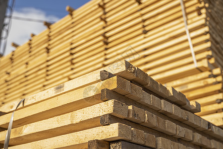 在锯木厂存放成堆的木板 木板堆放在木工车间 木材的锯切干燥和销售 用于家具生产 建筑的松木 木材业地面出口制造业工厂建造铺板材料图片